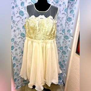 Light gold and pink princess dress